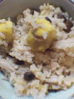 栗ときのこの炊き込みご飯-レシピのメイン写真