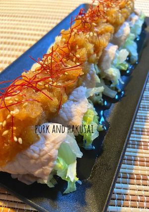 白菜の豚肉巻き蒸し＊レンジで簡単＊-レシピのメイン写真