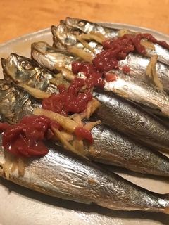 イワシの丸干しあっさり梅煮(圧力鍋使用)-レシピのメイン写真