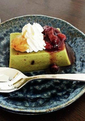 よもぎ胡麻どうふの栗＆あんソース-レシピのメイン写真