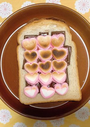 ハートマシュマロトースト-レシピのメイン写真