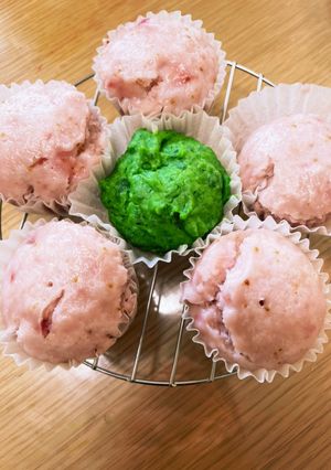 お花見　いちご蒸しパン　アレルギー対応-レシピのメイン写真