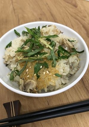 大葉香る☘さば缶の炊き込みご飯-レシピのメイン写真