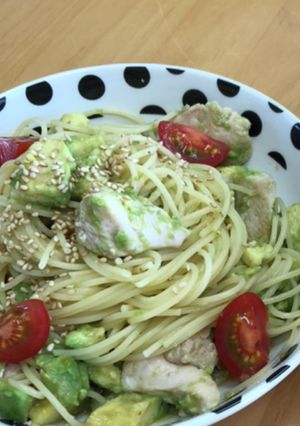 アボカドとチキンのめんつゆパスタ☆-レシピのメイン写真