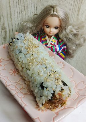 リカちゃん♡裏巻きキンパ(7種の具)-レシピのメイン写真