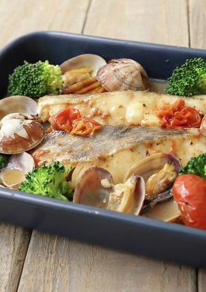 電子レンジでアクアパッツァ-レシピのメイン写真
