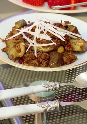 ナスと豚ひき肉の辛味噌炒め-レシピのメイン写真