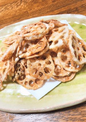 サクサク♪山盛りれんこんチップス!-レシピのメイン写真