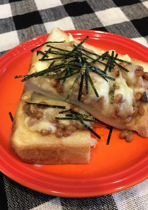 簡単　納豆としらすのチーズトースト-レシピのメイン写真