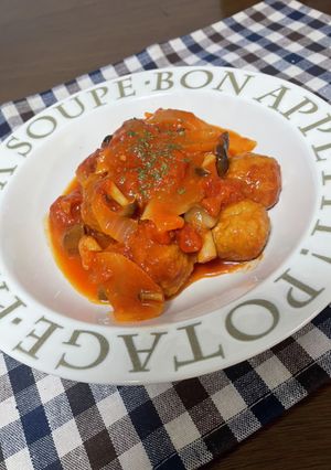 業務スーパー肉団子で簡単トマト煮込み♡-レシピのメイン写真