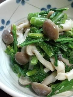 春菊としめじのマヨぽん酢和え-レシピのメイン写真