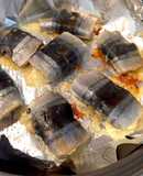 サンマのチーズ焼き 梅トマトソース
