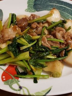 カブと豚肉の中華風炒め-レシピのメイン写真