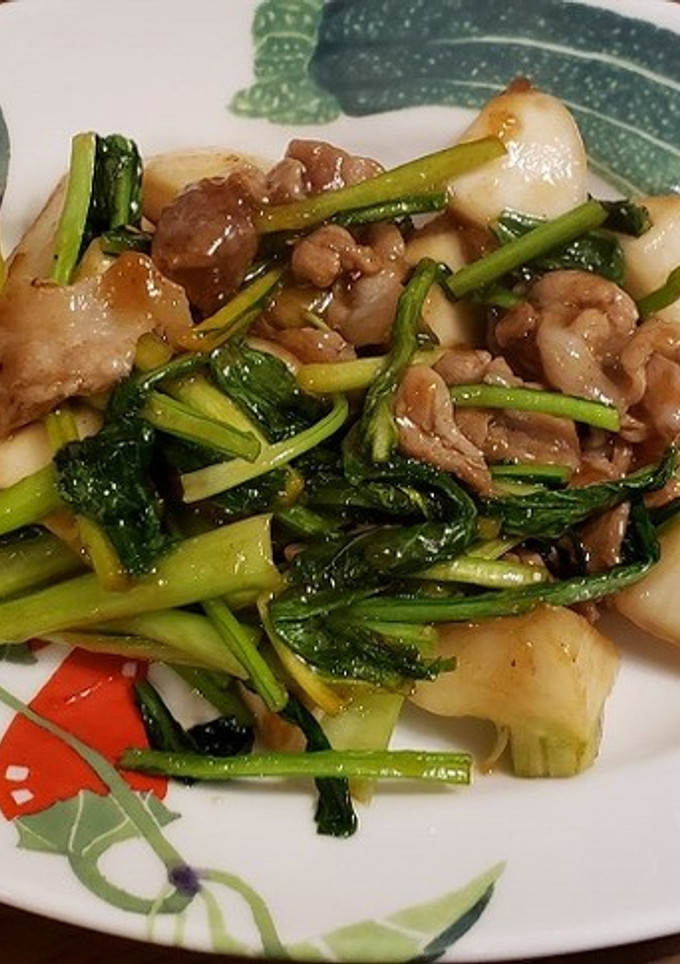 カブと豚肉の中華風炒め-レシピのメイン写真