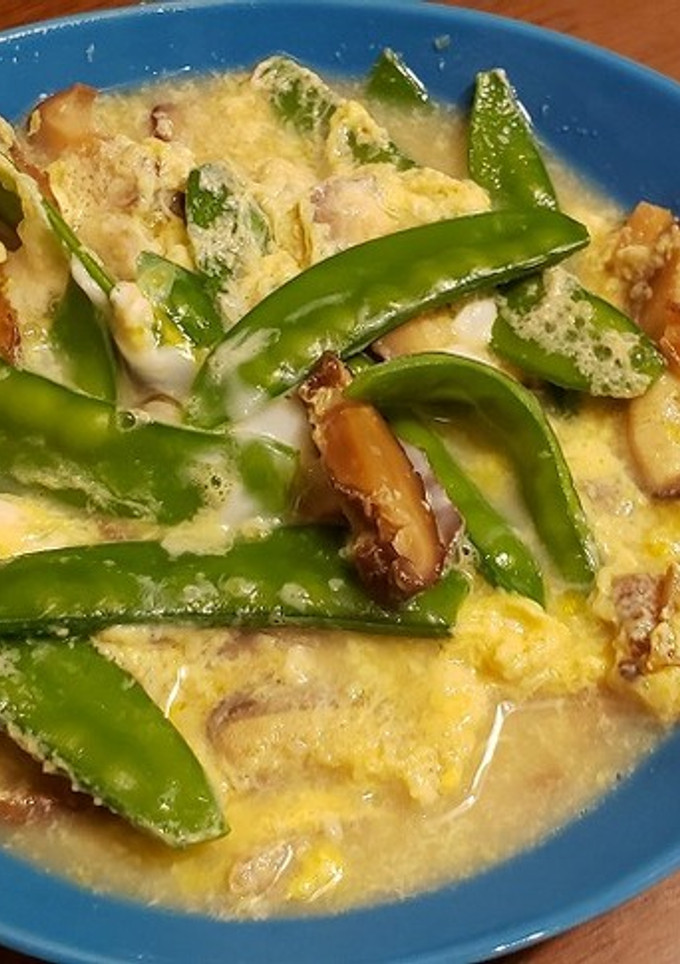 さやいんげんと椎茸の玉子とじ-レシピのメイン写真