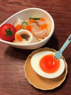 半熟卵からイクラみたいなトッピング-レシピのメイン写真