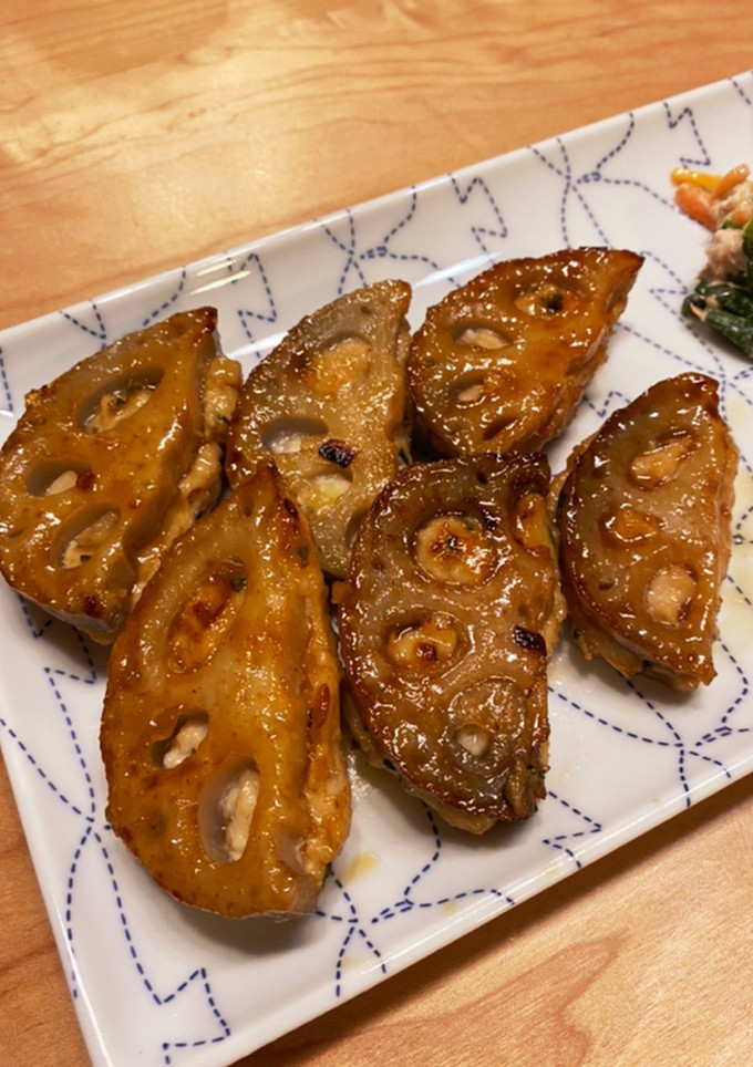 隠しえのきでヘルシー蓮根照り焼きバーグ-レシピのメイン写真