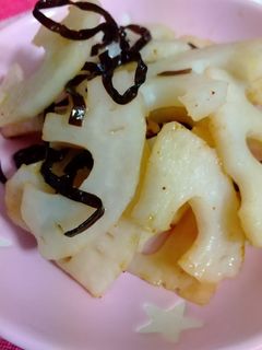 レンコンの塩昆布炒め-レシピのメイン写真