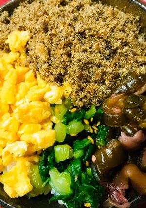 ふわっふわ！サバ缶で作るでんぶ丼-レシピのメイン写真