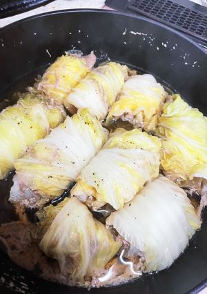 【低糖質】白菜と豚肉の和風ロール-レシピのメイン写真