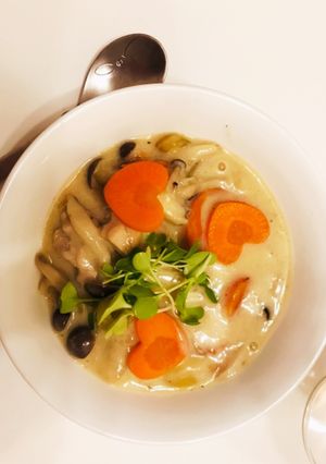 バレンタイン仕様　美肌豆乳スープ-レシピのメイン写真