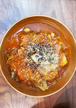 トマト缶不要!冷蔵庫残り物ミネストローネ-レシピのメイン写真