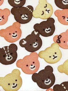 型抜きクッキー☆可愛い3色クマちゃん♪-レシピのメイン写真