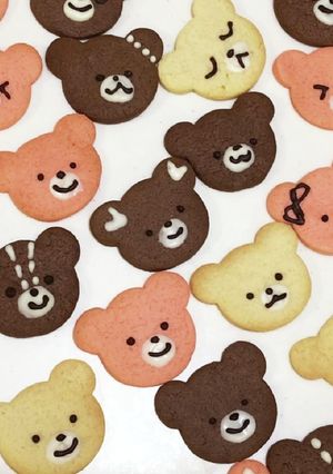 型抜きクッキー☆可愛い3色クマちゃん♪-レシピのメイン写真
