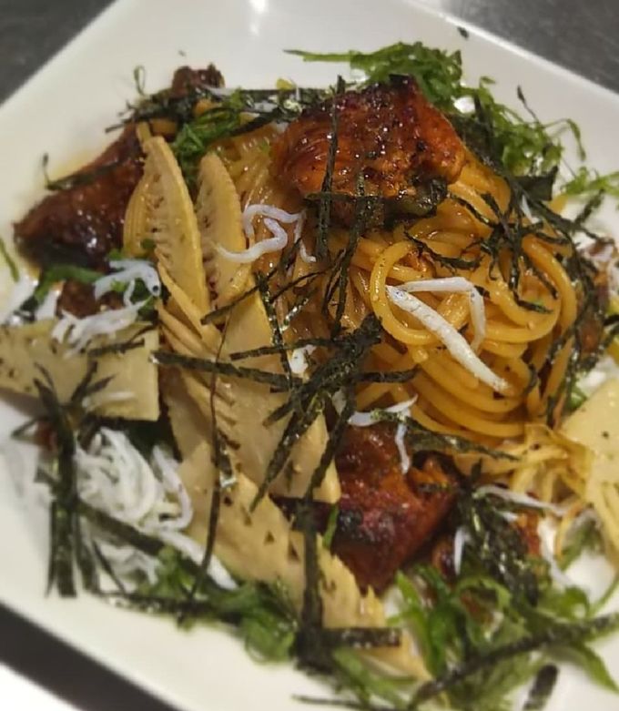 鰻と筍の和風パスタ(*≧∀≦*) by TakeFire☆ 【クックパッド】 簡単