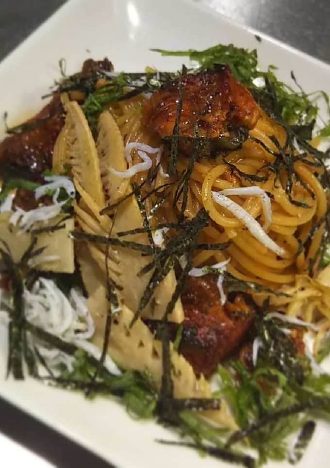 鰻と筍の和風パスタ(*≧∀≦*)-レシピのメイン写真