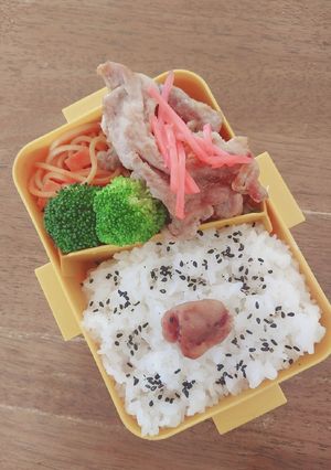 豚肉の紅生姜焼き弁当♪-レシピのメイン写真