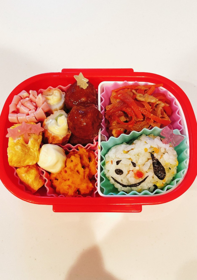 簡単！年少さんの幼稚園スヌーピー風弁当♡-レシピのメイン写真