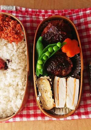 お弁当★豚ひき肉ハンバーグ★洗い物楽チン-レシピのメイン写真