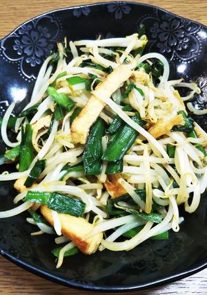 ニラもや炒め-レシピのメイン写真