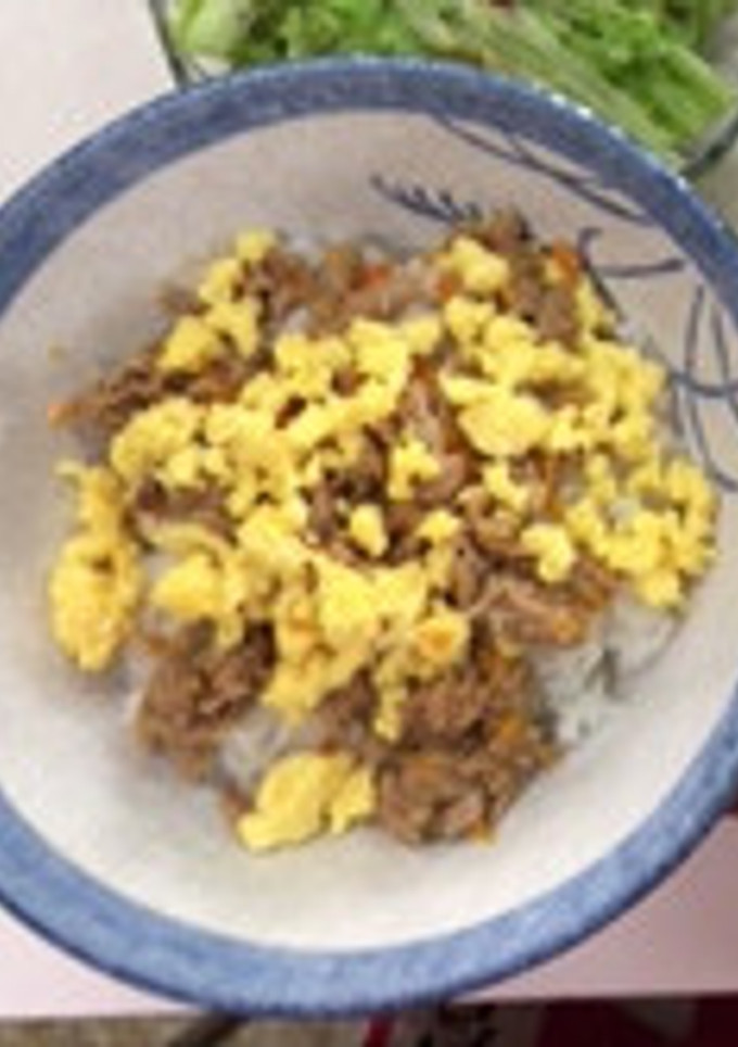 作り置き可☆ツナ缶そぼろと炒り卵の2色丼-レシピのメイン写真