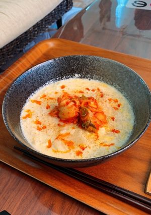 女性ホルモン補う 豆乳キムたま雑炊-レシピのメイン写真