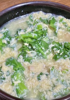 チキンラーメン・菜の花の卵とじ-レシピのメイン写真