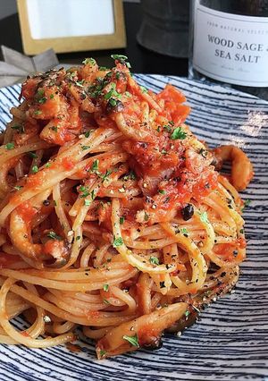 本格的な濃厚トマトソースパスタ-レシピのメイン写真