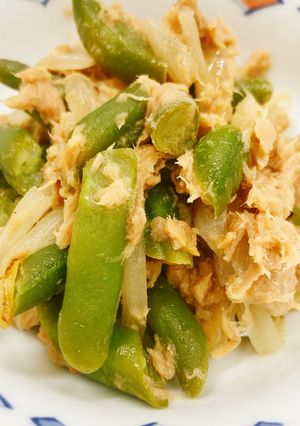 【病院】ツナといんげん炒め【朝食】-レシピのメイン写真