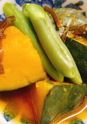 【病院】かぼちゃと昆布の煮物【給食】-レシピのメイン写真