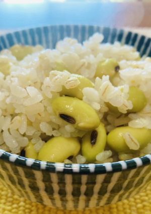 食物繊維たっぷり！青大豆の麦ごはん-レシピのメイン写真