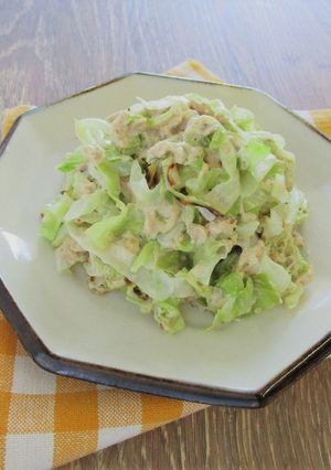 ツナごまマヨ蒸しキャベツ-レシピのメイン写真