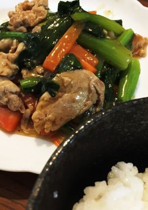 12分で簡単♪豚肉と小松菜の中華あんかけ-レシピのメイン写真