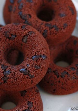 ダブルチョコ焼きドーナツ＊バレンタイン-レシピのメイン写真