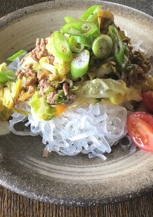 ヘルシーで食べ応え有♪乾燥糸こんにゃく麺-レシピのメイン写真