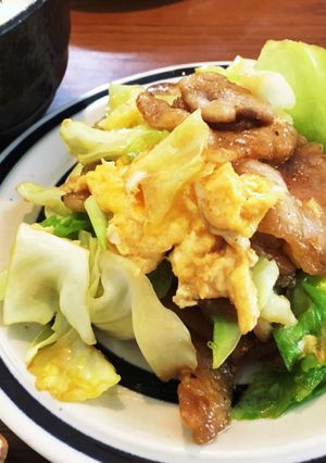 15分で簡単♪豚バラ＆ふわふわ卵炒め-レシピのメイン写真