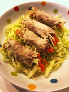 キャベツ畑に寝転ぶ肉巻き-レシピのメイン写真