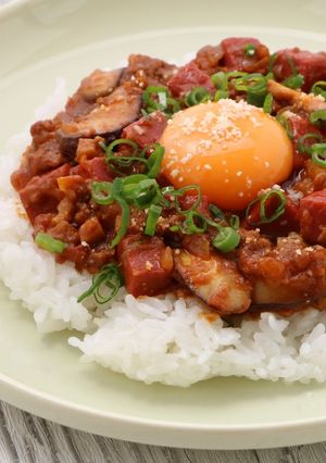 赤こんにゃくと県産椎茸の和風キーマカレー-レシピのメイン写真