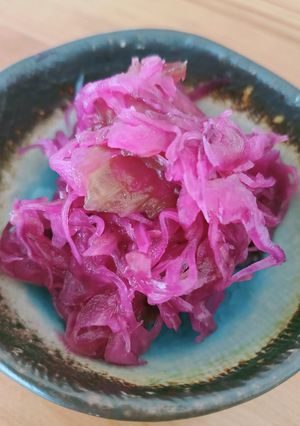 紫キャベツとセロリの漬物(甘酢)-レシピのメイン写真
