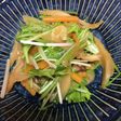 ひと味違う!水菜とごぼうピリ辛サラダ